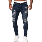 Herren Jeans mit zerrissenen Taschen und Destroyed-Effekten, konisch zulaufendes Bein-8846
