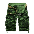 Herren-Cargo-Shorts aus Baumwolle mit Camouflage-Muster und mehreren Taschen-956