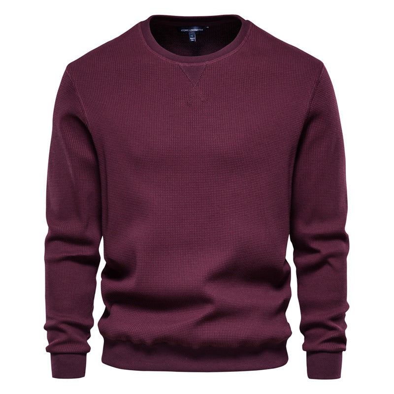 Herren Casual Slim Fit Basic Strick Thermo Rundhals Pullover-98505