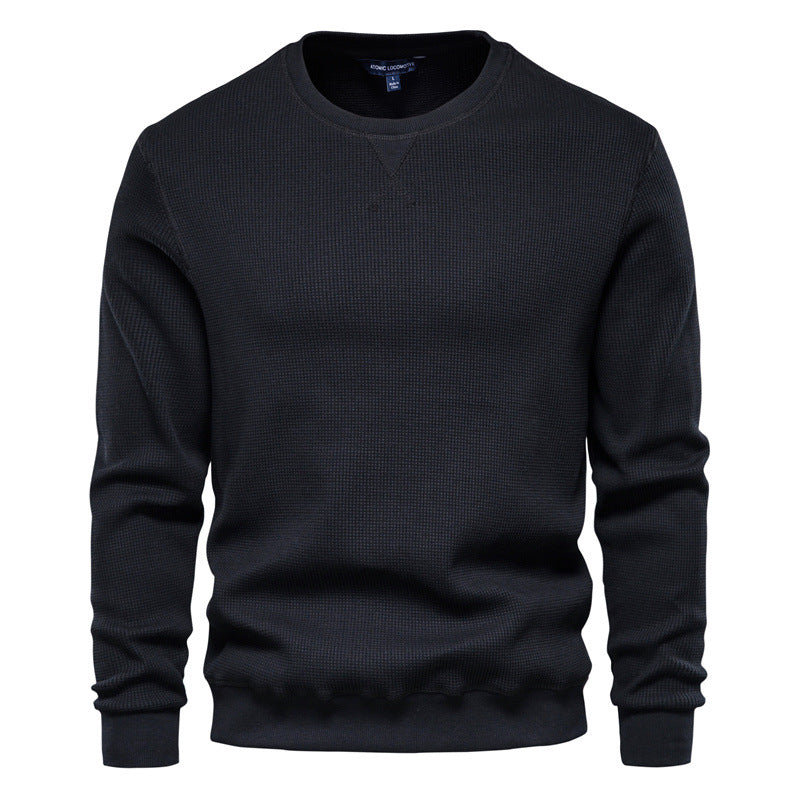 Herren Casual Slim Fit Basic Strick Thermo Rundhals Pullover-98505