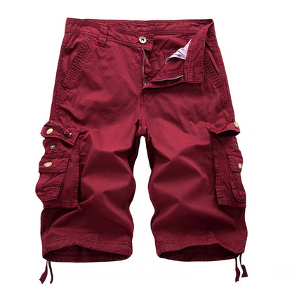 Short cargo polyvalent en sergé multi-poches pour homme - A082