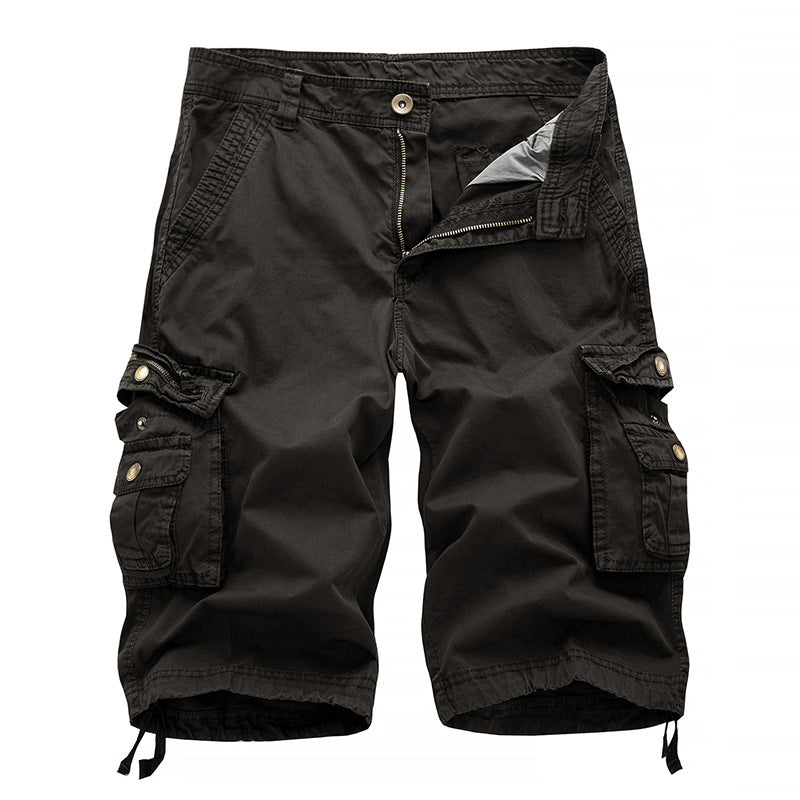 Short cargo polyvalent en sergé multi-poches pour homme - A082