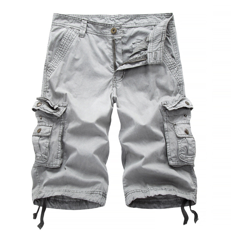 Short cargo polyvalent en sergé multi-poches pour homme - A082