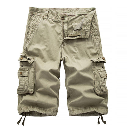 Short cargo polyvalent en sergé multi-poches pour homme - A082