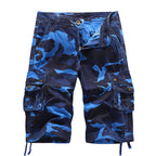 Herren Cargo-Shorts aus Baumwolle mit entspannter Passform, Camouflage-Muster, A083