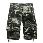 Herren Cargo-Shorts aus Baumwolle mit entspannter Passform, Camouflage-Muster, A083