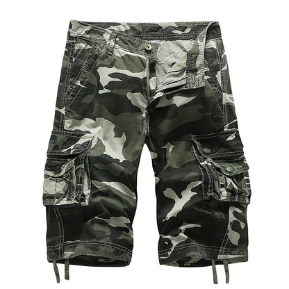 Short cargo camouflage coupe décontractée en coton pour homme - A083