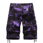 Herren Cargo-Shorts aus Baumwolle mit entspannter Passform, Camouflage-Muster, A083
