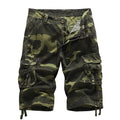 Herren Cargo-Shorts aus Baumwolle mit entspannter Passform, Camouflage-Muster, A083