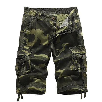 Short cargo camouflage coupe décontractée en coton pour homme - A083