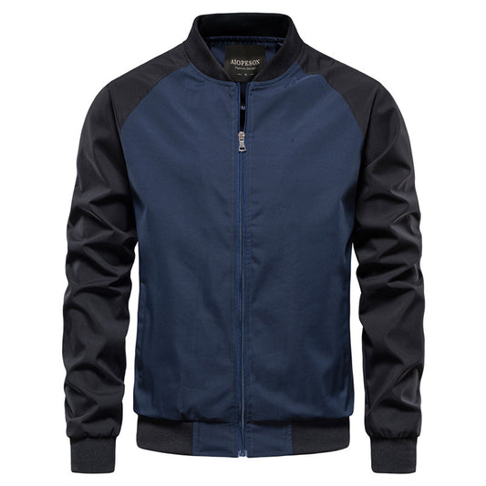 Vestes aviateur pour hommes printemps automne manteau actif à fermeture éclair complète vêtements d'extérieur-AXJK11