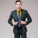 Premium Cotton Blend Gents Suit Smart Fit Suits Work Wedding Casual Business Tuxedo 2 Piece Set