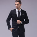 Premium Cotton Blend Gents Suit Smart Fit Suits Work Wedding Casual Business Tuxedo 2 Piece Set