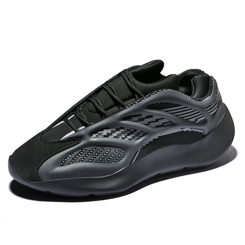 Atmungsaktive Strick-Laufschuhe für Herren, bequeme Schnür-Sneaker mit Stoßdämpfung für Outdoor-Aktivitäten für Herren | 700V3