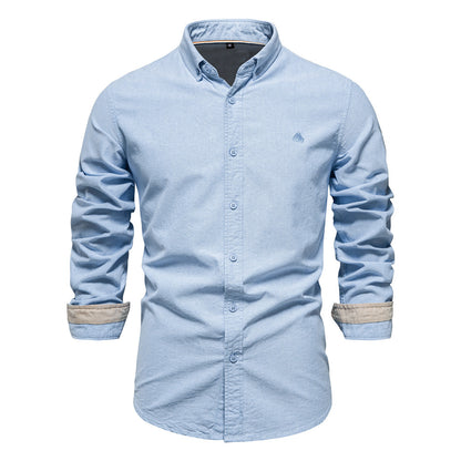 Camicia a maniche lunghe da uomo alla moda con risvolto sottile floreale | SH696