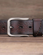 Luxus-Gürtel aus echtem Leder für Anzüge, Hosen, Jeans, Uniformen mit Gürteln mit einer Zinkenschnalle