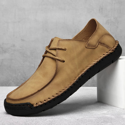 Mocassins en cuir pour hommes, chaussures confortables à enfiler | F2288 