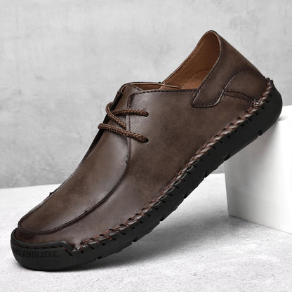 Mocassins en cuir pour hommes, chaussures confortables à enfiler | F2288 