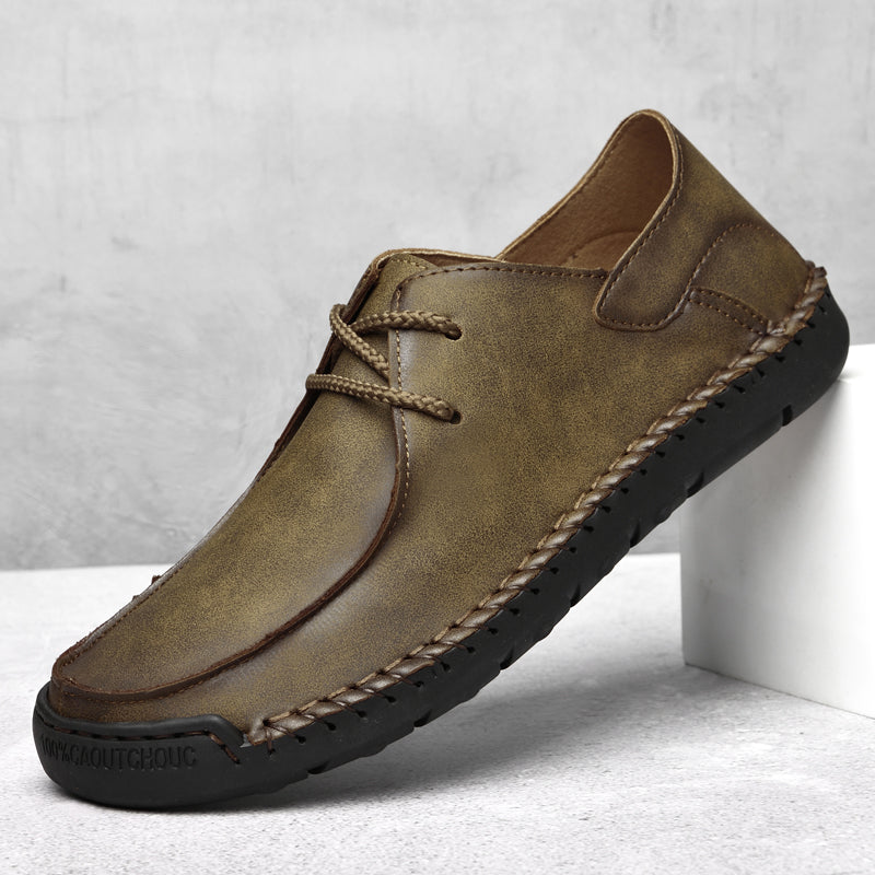 Mocassins en cuir pour hommes, chaussures confortables à enfiler | F2288 