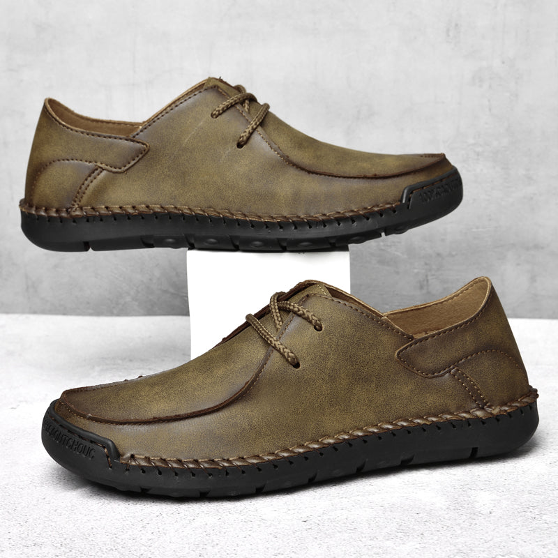 Mocassins en cuir pour hommes, chaussures confortables à enfiler | F2288 