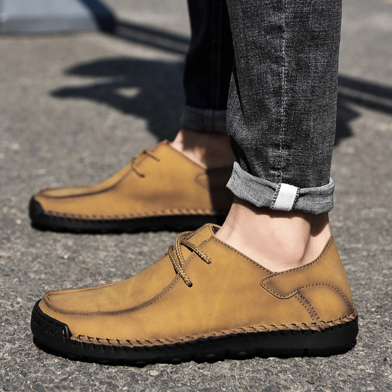 Mocassins en cuir pour hommes, chaussures confortables à enfiler | F2288 