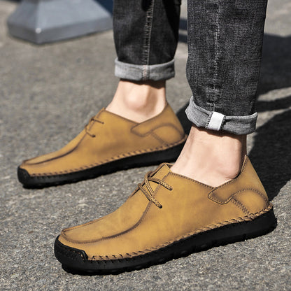 Mocassins en cuir pour hommes, chaussures confortables à enfiler | F2288 