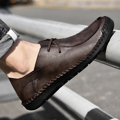 Mocassins en cuir pour hommes, chaussures confortables à enfiler | F2288 