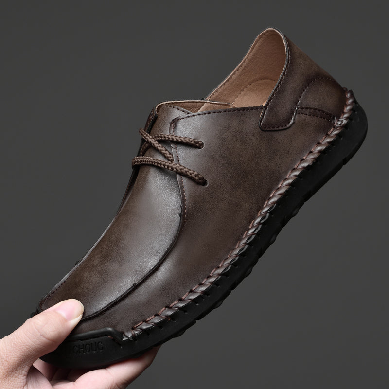 Mocassins en cuir pour hommes, chaussures confortables à enfiler | F2288 