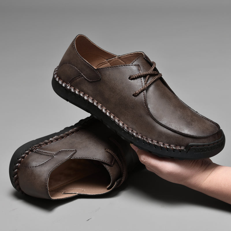 Mocassins en cuir pour hommes, chaussures confortables à enfiler | F2288 