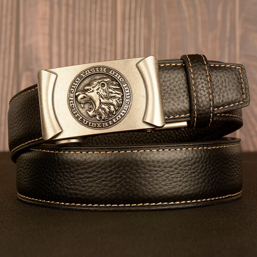 Various Design | Mens Leather Belt with Automatic Buckle Nickel Free Luxury Gift