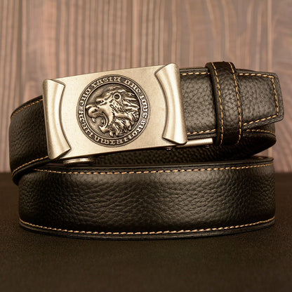 Various Design | Mens Leather Belt with Automatic Buckle Nickel Free Luxury Gift