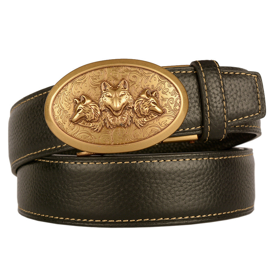 Various Design | Mens Leather Belt with Automatic Buckle Nickel Free Luxury Gift