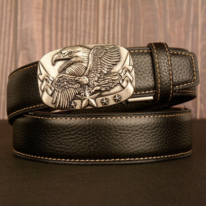 Various Design | Mens Leather Belt with Automatic Buckle Nickel Free Luxury Gift