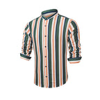 Lässige Langarm-Button-Down-Hemden für Herren mit Streifen | MC255371