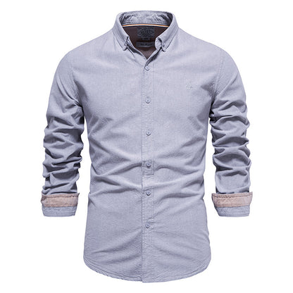 Camicia a maniche lunghe da uomo alla moda con risvolto sottile floreale | SH696