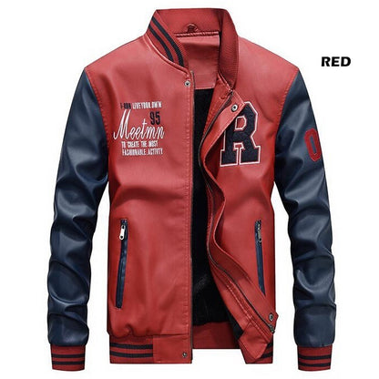 Mens Varsity College Jacket Baseball Bomber Jacket Vintage Sweatshirt  | 7701