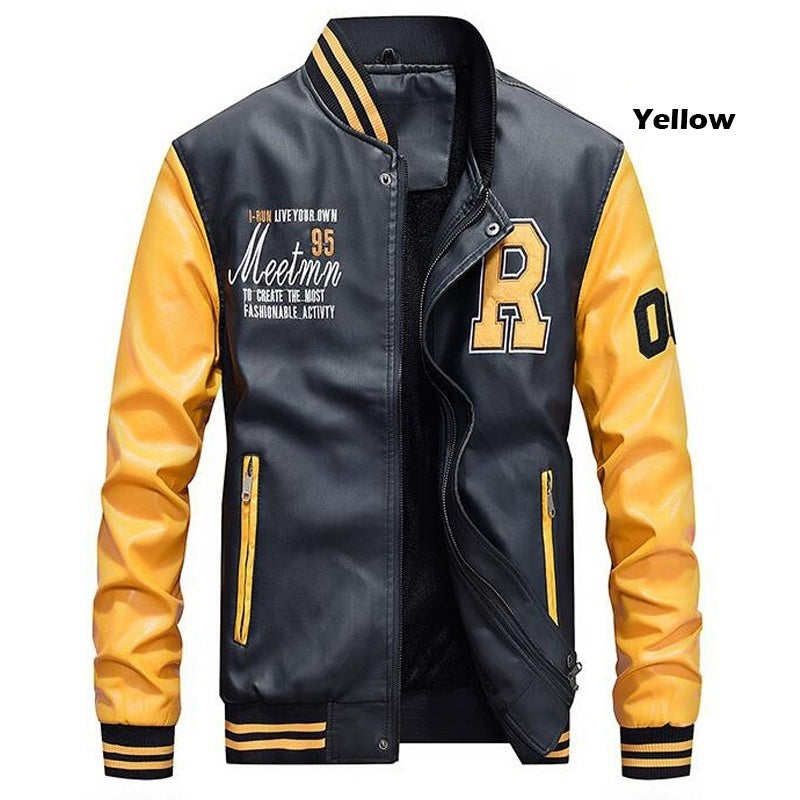 Mens Varsity College Jacket Baseball Bomber Jacket Vintage Sweatshirt  | 7701