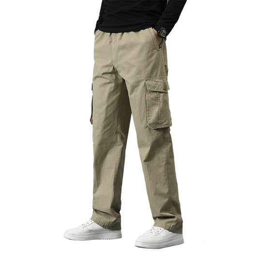 Mens Cargo Pants Casual Drawstring Athletic Jogger Sports Outdoor Trousers |  8588