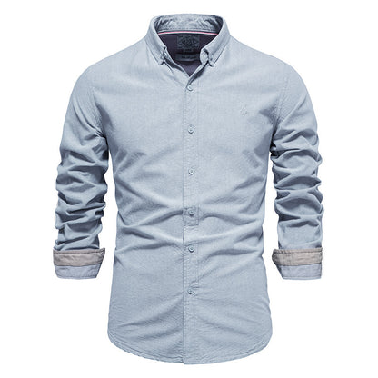 Camicia a maniche lunghe da uomo alla moda con risvolto sottile floreale | SH696