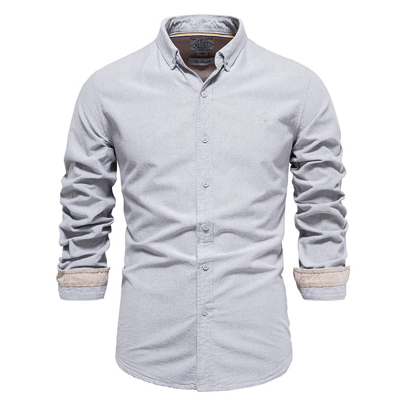 Camicia a maniche lunghe da uomo alla moda con risvolto sottile floreale | SH696