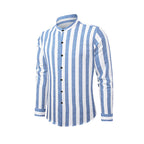 Lässige Langarm-Button-Down-Hemden für Herren mit Streifen | MC255371