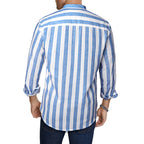 Lässige Langarm-Button-Down-Hemden für Herren mit Streifen | MC255371