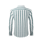 Lässige Langarm-Button-Down-Hemden für Herren mit Streifen | MC255371