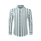 Lässige Langarm-Button-Down-Hemden für Herren mit Streifen | MC255371
