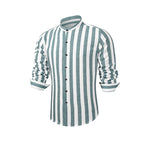 Lässige Langarm-Button-Down-Hemden für Herren mit Streifen | MC255371