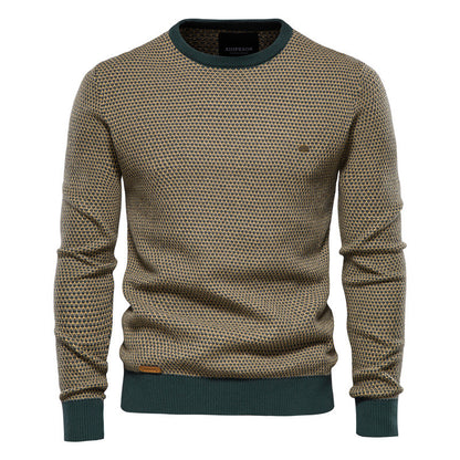 Men's Casual Knitted Round Neck Basic Pullover Sweatshirt | M226