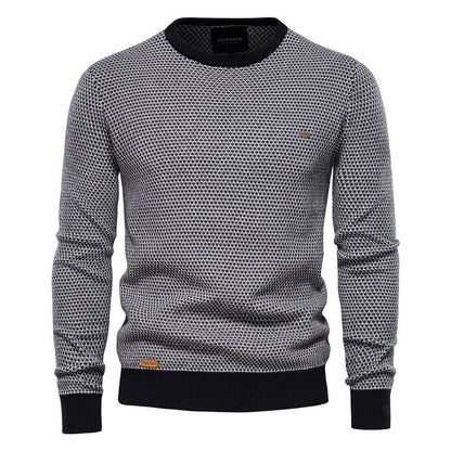 Men's Casual Knitted Round Neck Basic Pullover Sweatshirt | M226