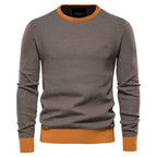 Lässiger Herren-Sweatshirt mit Rundhalsausschnitt und Basic-Muster | M226