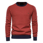 Lässiger Herren-Sweatshirt mit Rundhalsausschnitt und Basic-Muster | M226