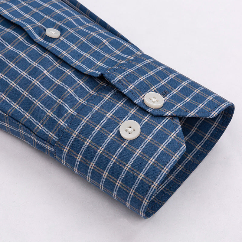 Herren Dünn Kariert Baumwolle Casual Slim Fit Langarm Button Down Hemden Frühling Sommer | MC-2228